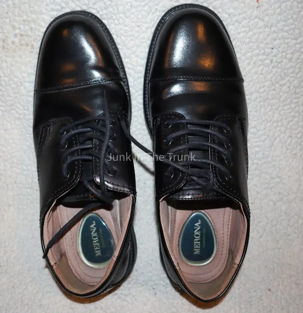 Merona Comfort Gel black cap-toe oxford dress shoes size 11